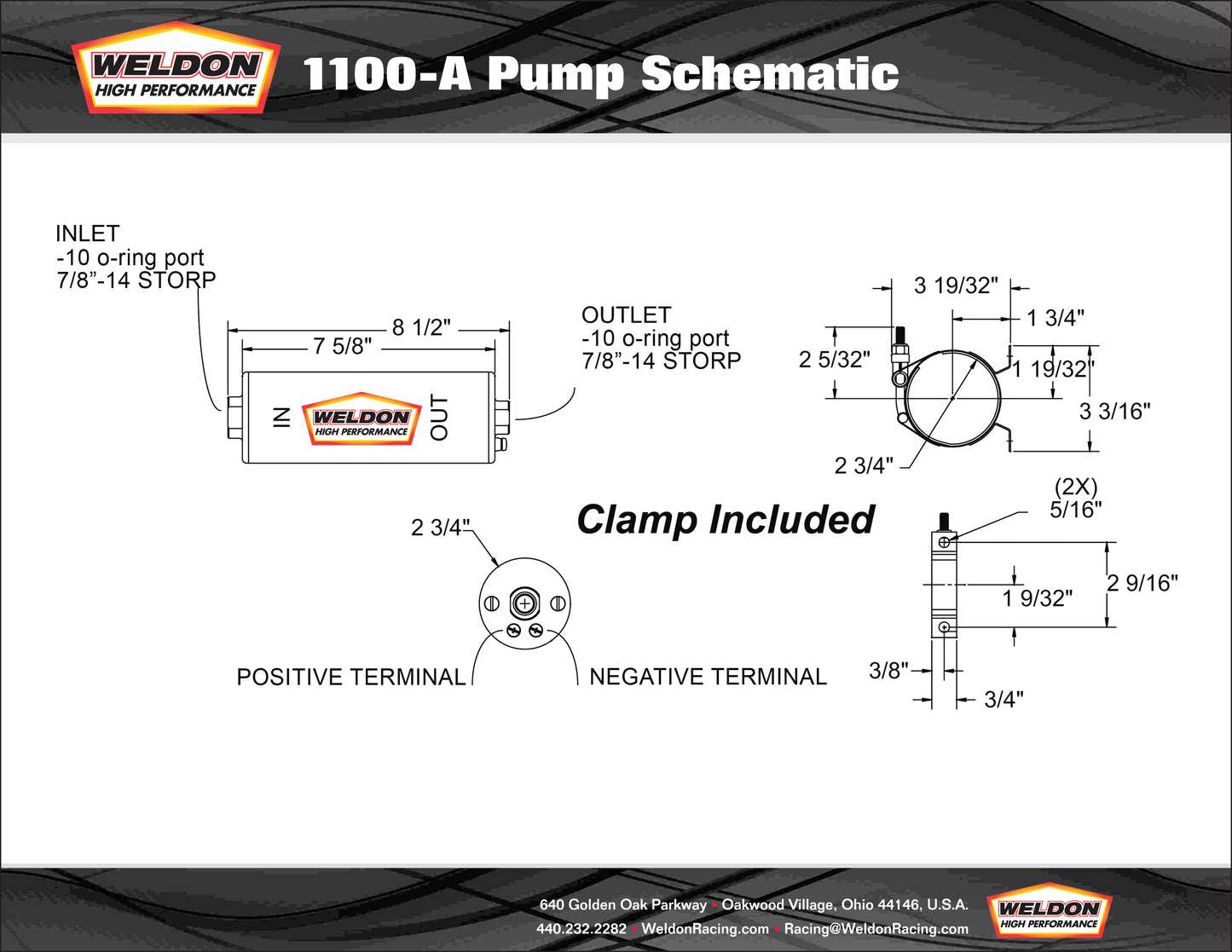 Weldon 1100-A Flow Through Fuel Pump