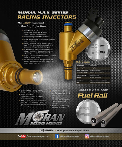 800 LB/HR Moran M.A.X. Series Racing Injectors